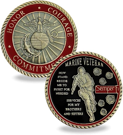 USMC Challenge Coin - Veteran Marine Corps Semper Fi Military Coin
