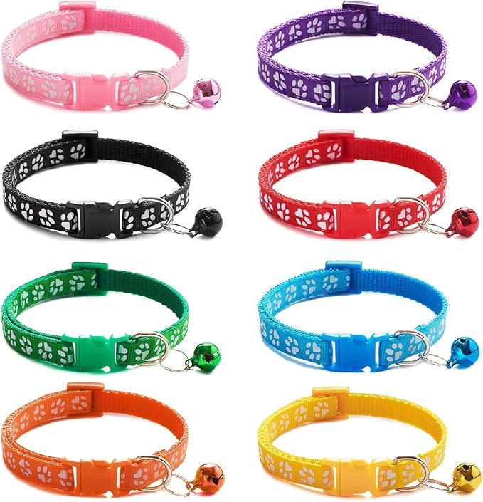 8 PCS Puppy Collars Adjustable Puppy Id Collar Small Whelping Collars
