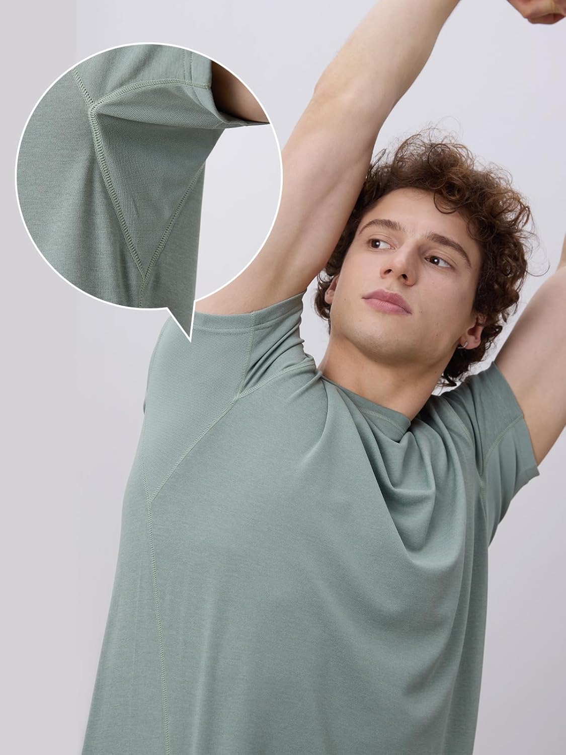 Workout Short Sleeve T Shirt for Men Women Unisex Forwarded Side Seam Performance Crew Neck Tee Quick Dry