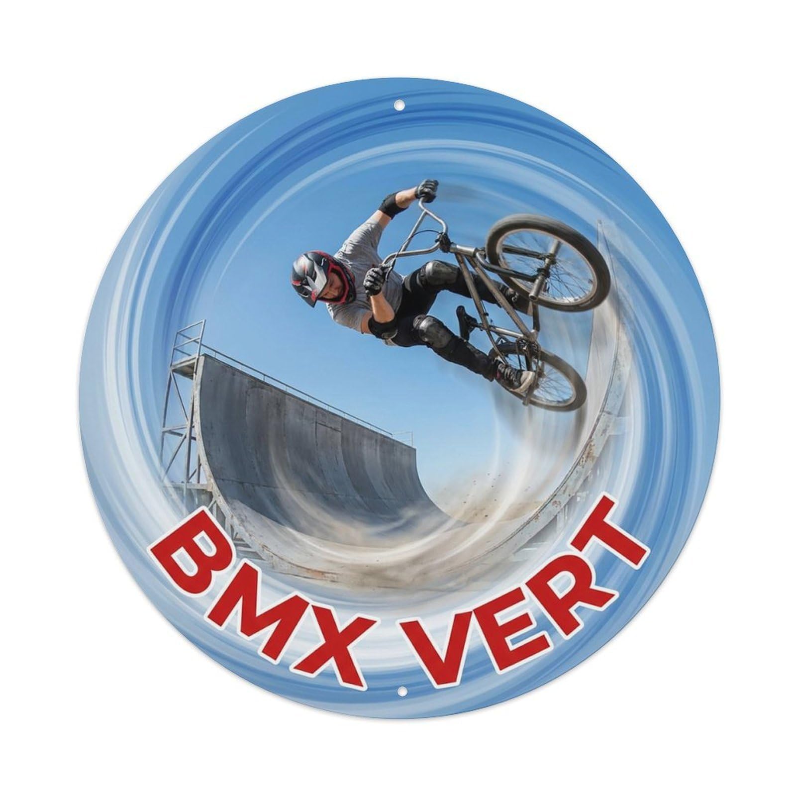 Vintage BMX Vert Extreme Sports Vintage Metal Tin Sign Plaque Wall Decor for Cafe, Club Bar, Office, Garden Metal Poster 8x8Inch