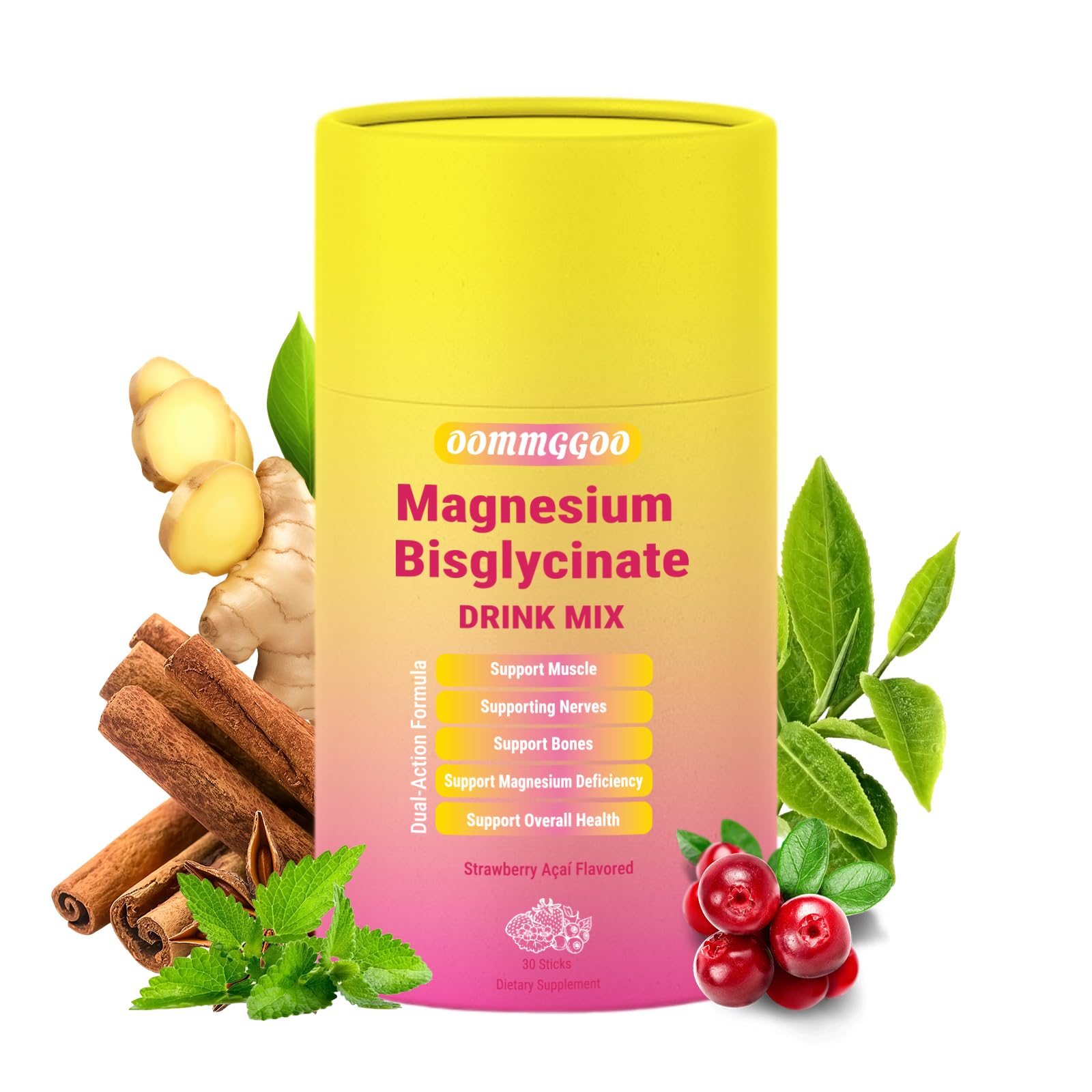 Magnesium Bisglycinate Drink Powder, Support Rest&Relaxation&Sleep
