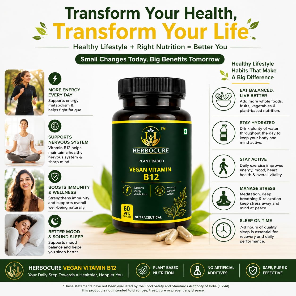 Vegan Vitamin B12 Capsules 60 Veg Capsules (Single Pack) — Amazon image 4