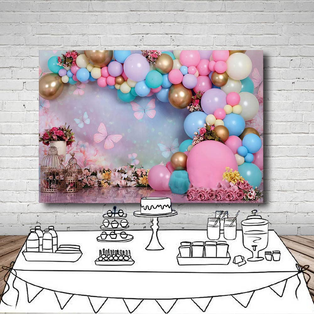 MIRRORANG Diameter 2,3 m Ronde Kleurrijke Vlinder Bloem Fotografie Achtergrond voor Gelukkige Verjaardag Meisje Prinses 1e 2e Verjaardagsfeestje Decoratie Achtergrond Baby Shower Fotocabine MIRRORANG Diameter 2,3 m Ronde Kleurrijke Vlinder Bloem Fotografie Achtergrond voor Gelukkige Verjaardag Meisje Prinses 1e 2e Verjaardagsfeestje Decoratie Achtergrond Baby Shower Fotocabine