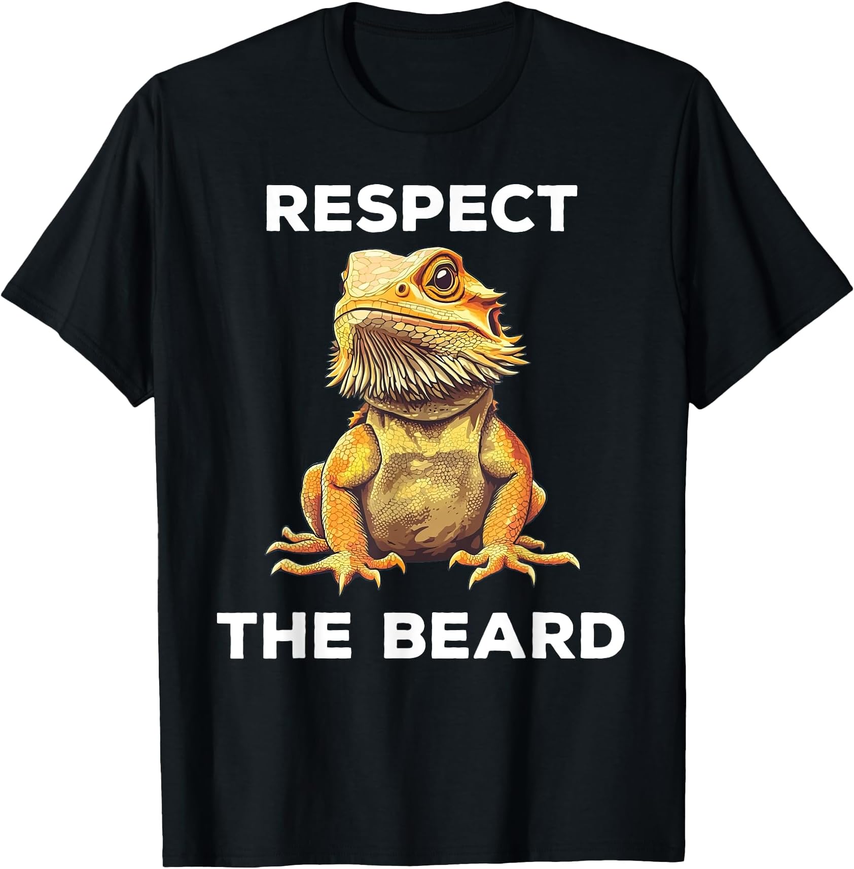 Respect The Beard Bearded Dragon Funny T-Shirt