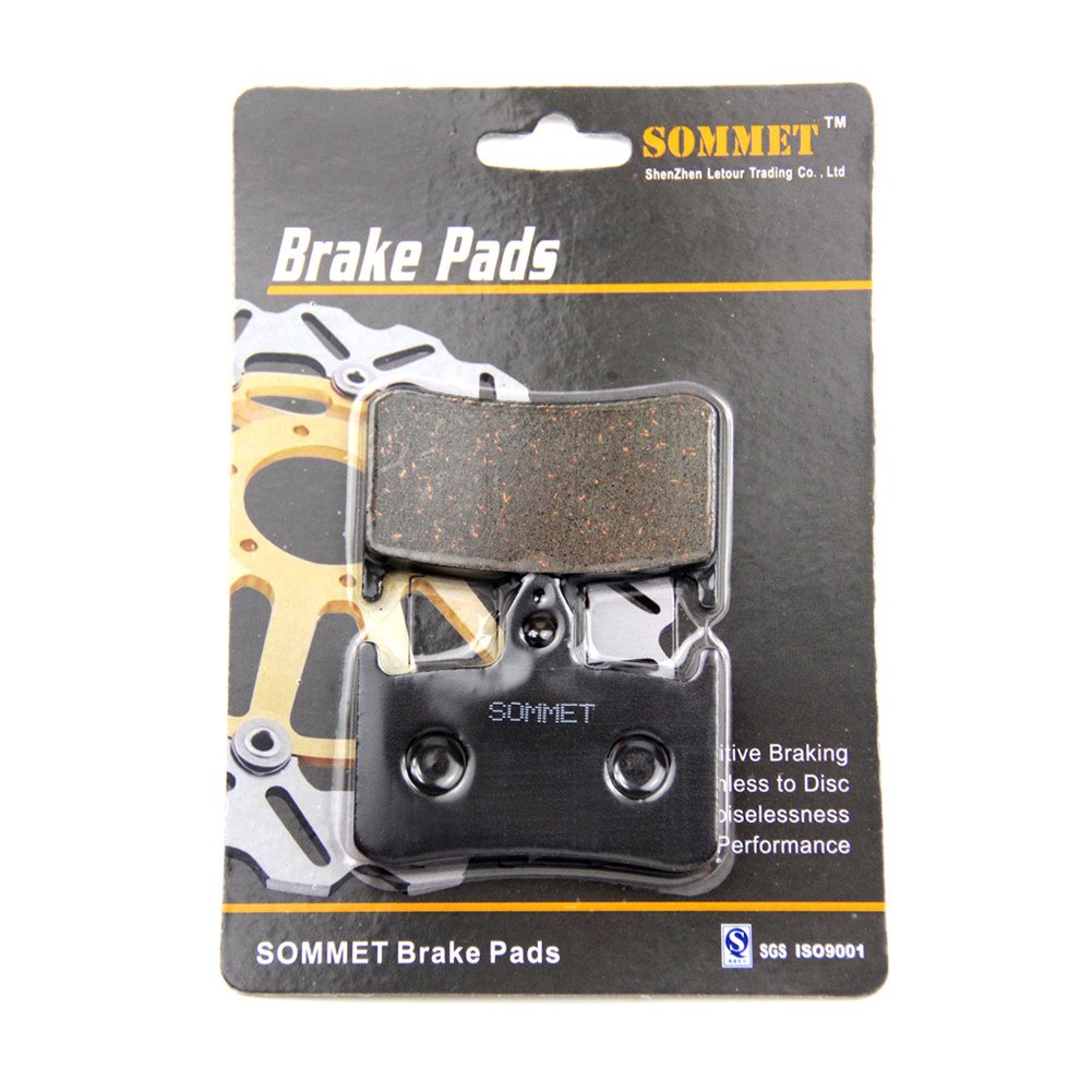 SOMMET Bremsbeläge Vorne + Hinten für Honda CBR 900 RR Fireblade (92-97) CB 900 F Hornet (02-07) VTR 1000 F Firestorm (97-06) CB 1000 F (93-97) LT187-187-174