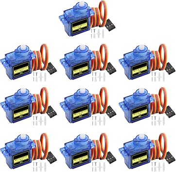 SG90 Micro Servo 9G Servo Kit AYWHP 10 Pcs SG90 Servo Motor 9G Mini Servo RC Servo for Small RC Helicopter/Car/Boat, Mini Drones, Robotics ArmServo Control Angle 0-180