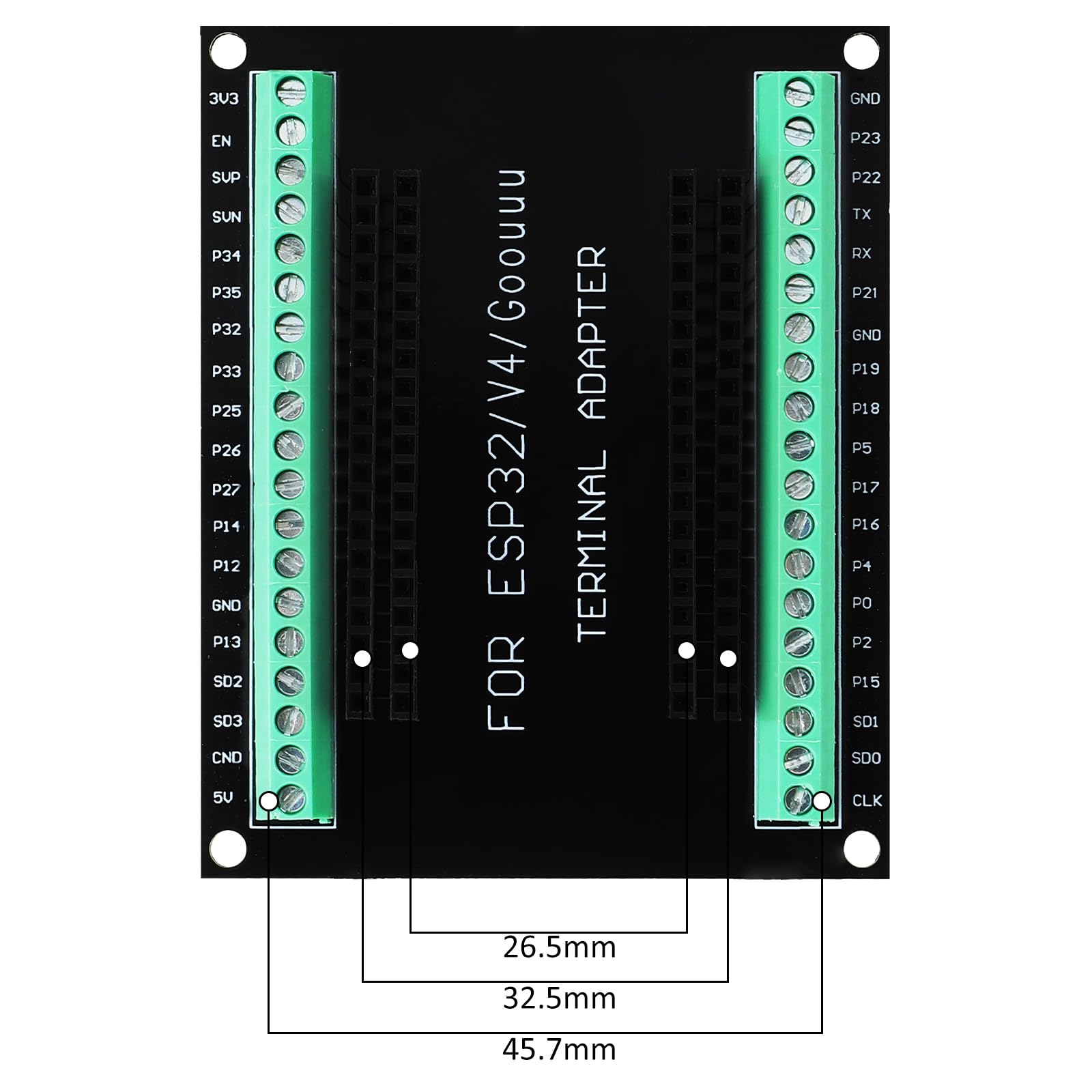 TNSLAND Scheda Breakout ESP32 38 Pin Espansione GPIO - Scheda ESP32 Adattatore Splitter con Morsetti a Vite e Pin Header, PCB Doppio Strato Senza Saldatura per Scheda ESP32 Sviluppo DIY 3 Pezzi