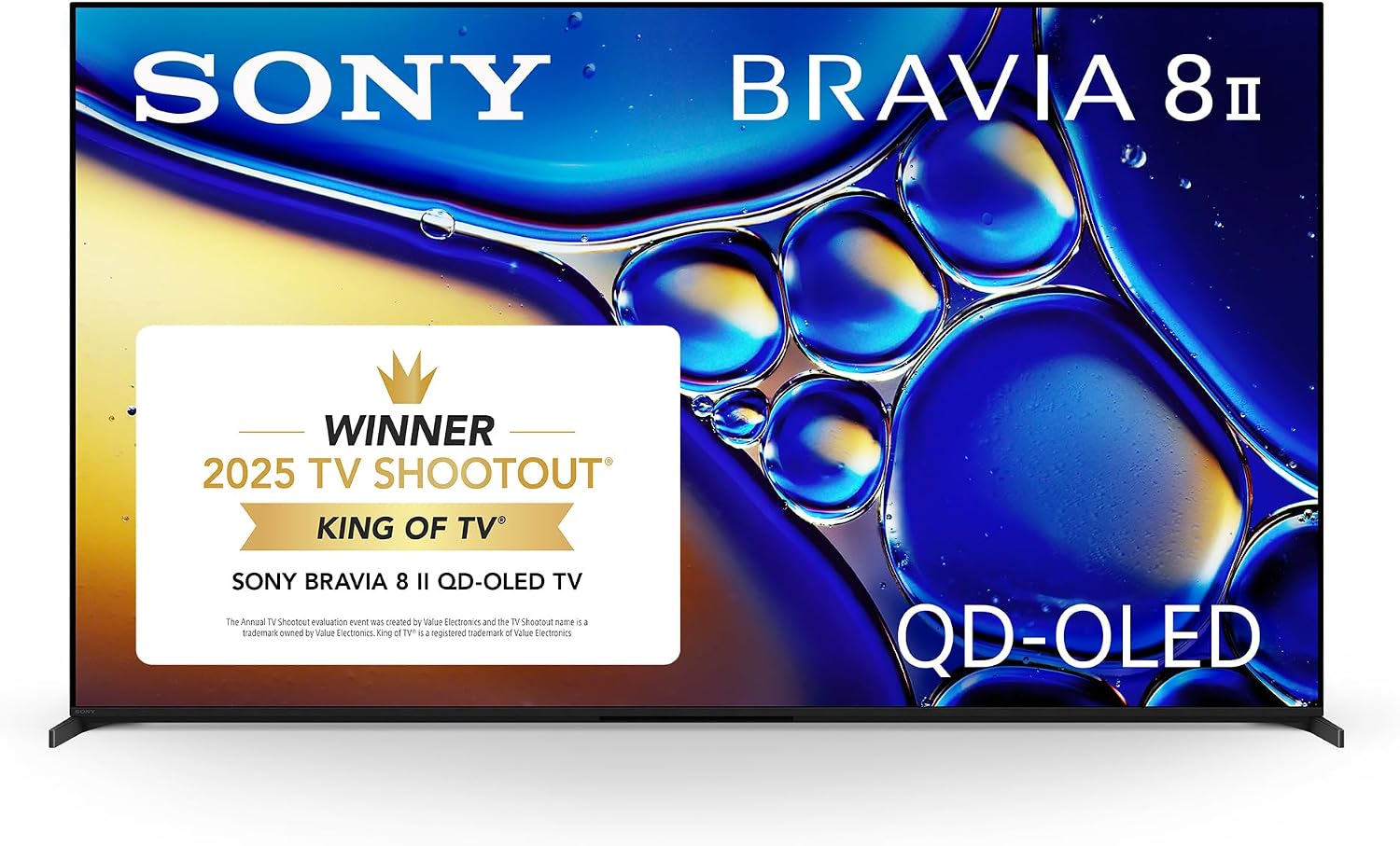 Sony 65 Inch BRAVIA 8 II QD OLED 4K HDR Smart Google TV (K-65XR80M2)