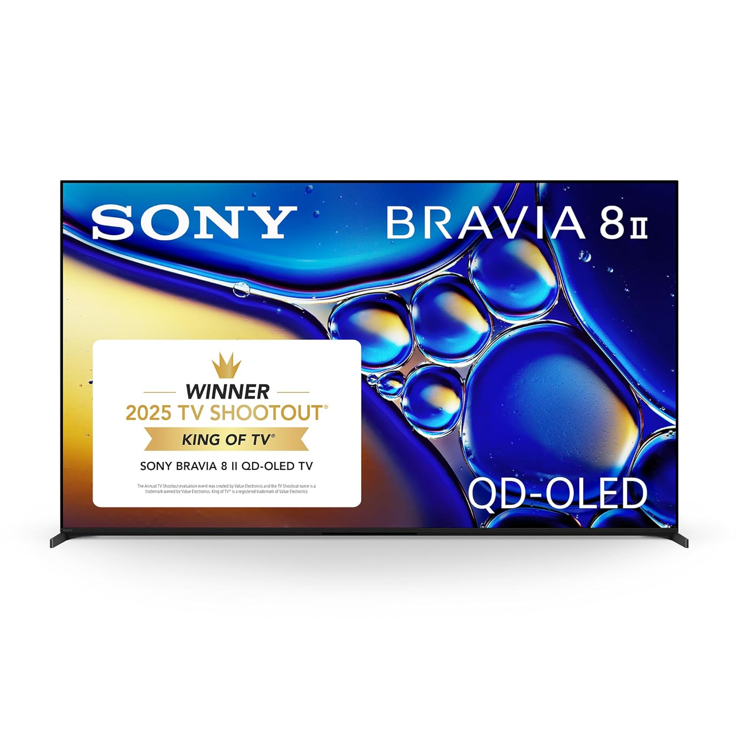 Sony BRAVIA 8 II 65 Inch TV QD OLED 4K Smart Google TV XR Processor with AI Technology