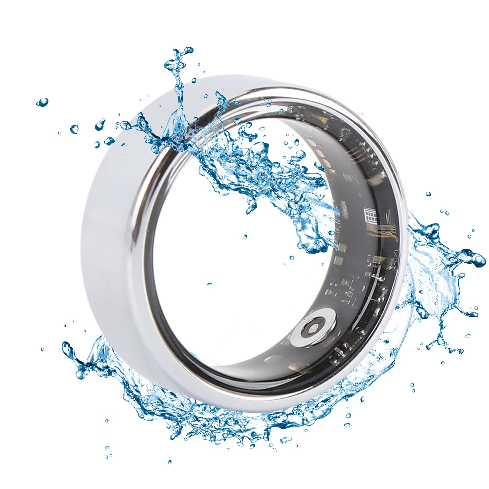 Smart Ring, Fitness Tracker Ring, Wireless Sports Health Tracker with App, Bluetooth Activity Tracker for Men Women, IP68 Water proof Ring for Pedometer Exercise (Size 11 (Inner