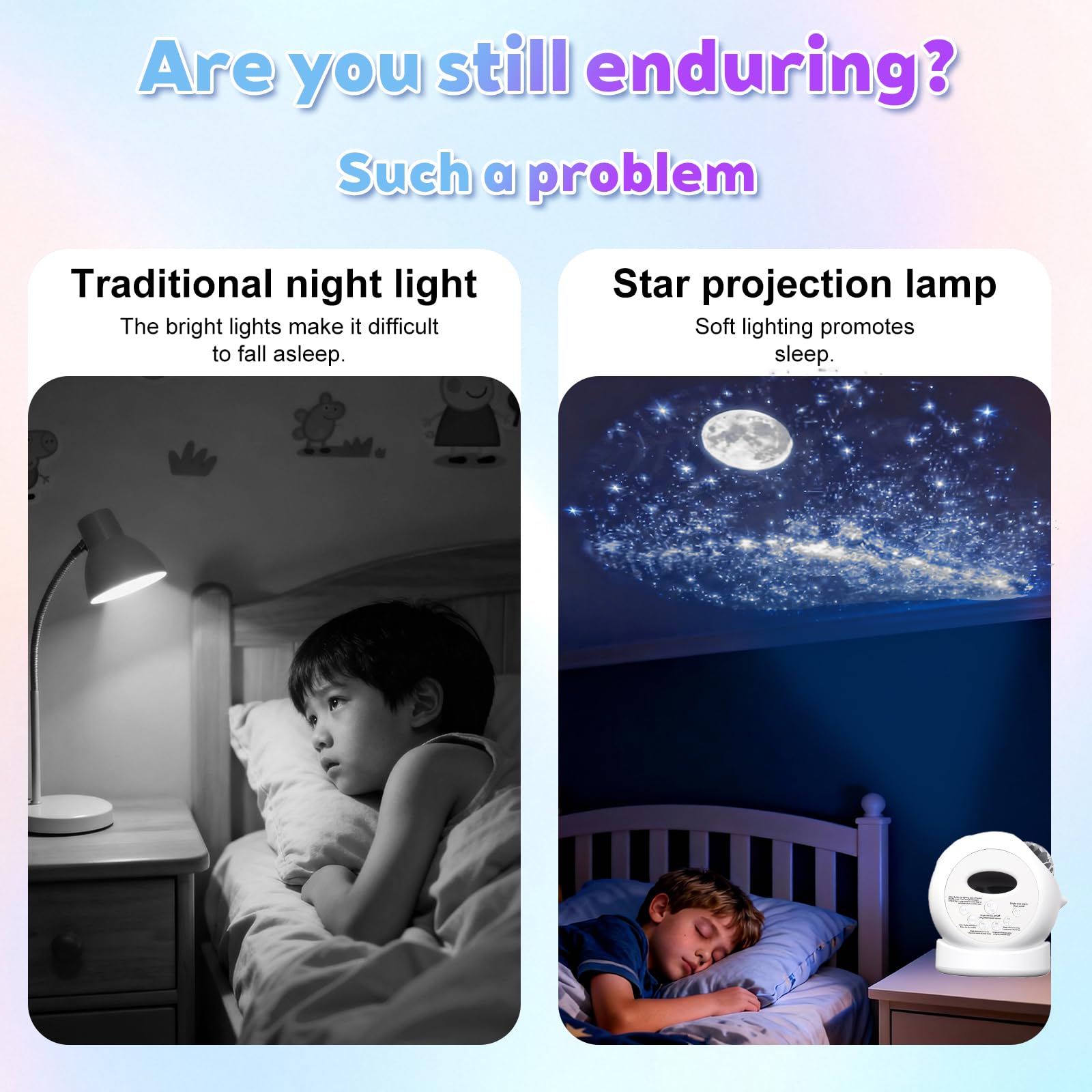 Aurora Starlight Sky Proiettore Luce notturna Caratteristiche Bluetooth Riproduzione musicale e 5 modalità di proiezione galassia — Camera da letto Nebulosa Soffitto Luce LED Decorazione per la camera
