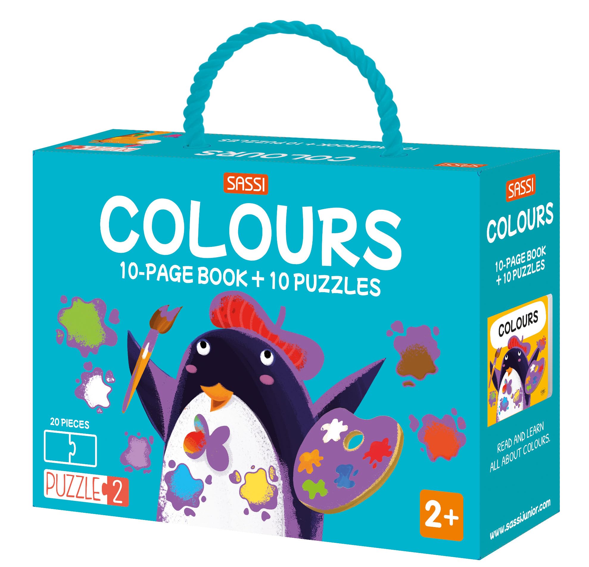 Sassi Puzzle 2 Colours Book and Puzzles 20-Pieces Set