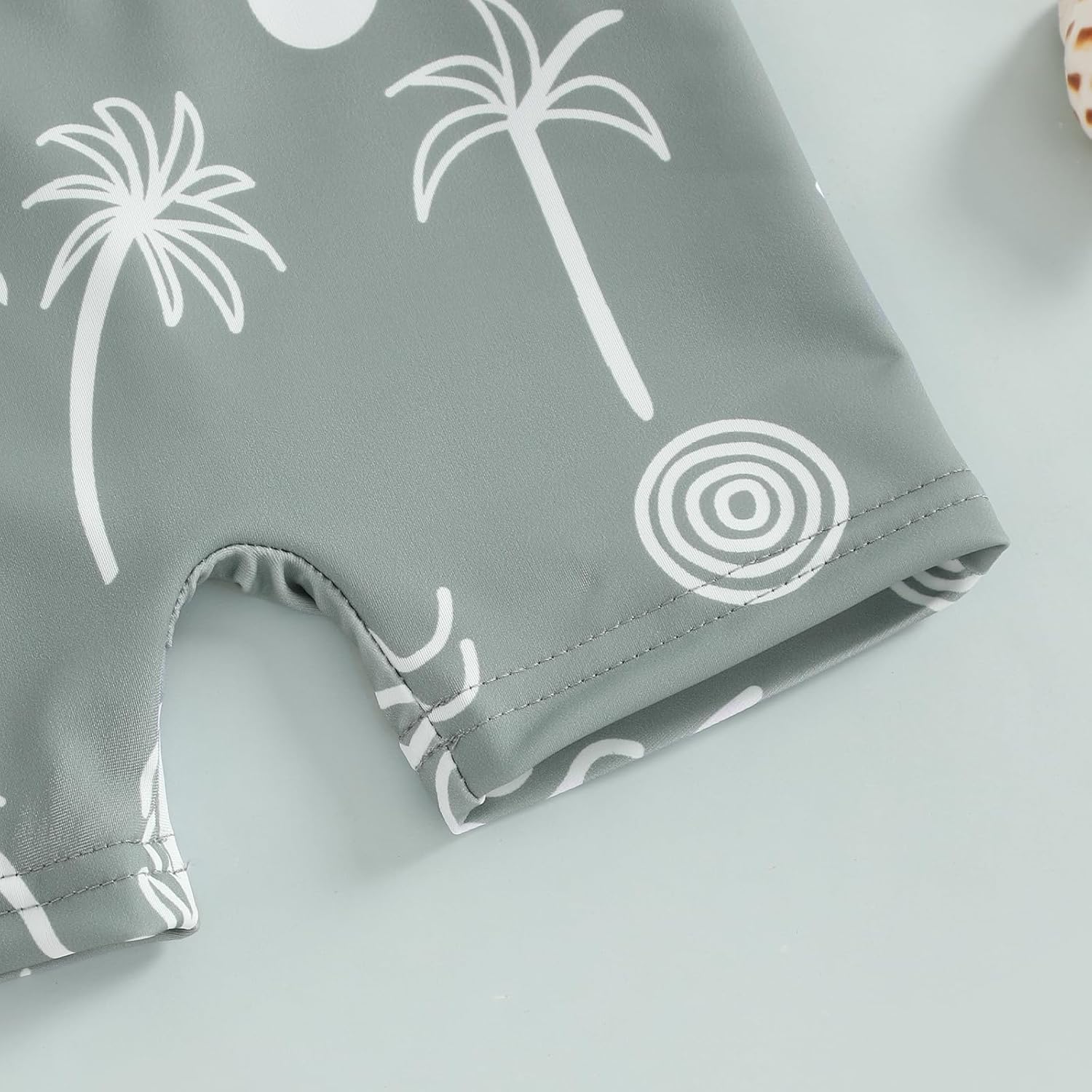 Toddler Baby Boy Girls One Piece Swimsuit Long Sleeve Zipper Bathing Suit with Hat Infant Rash Guard Swimwear - Image 5