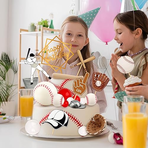 Miniatura 142 de Hooqict 26 piezas de decoraciones de pasteles de los años 80 y 90, decoraciones retro de los años 80 de hip hop con bolas de purpurina para cupcakes