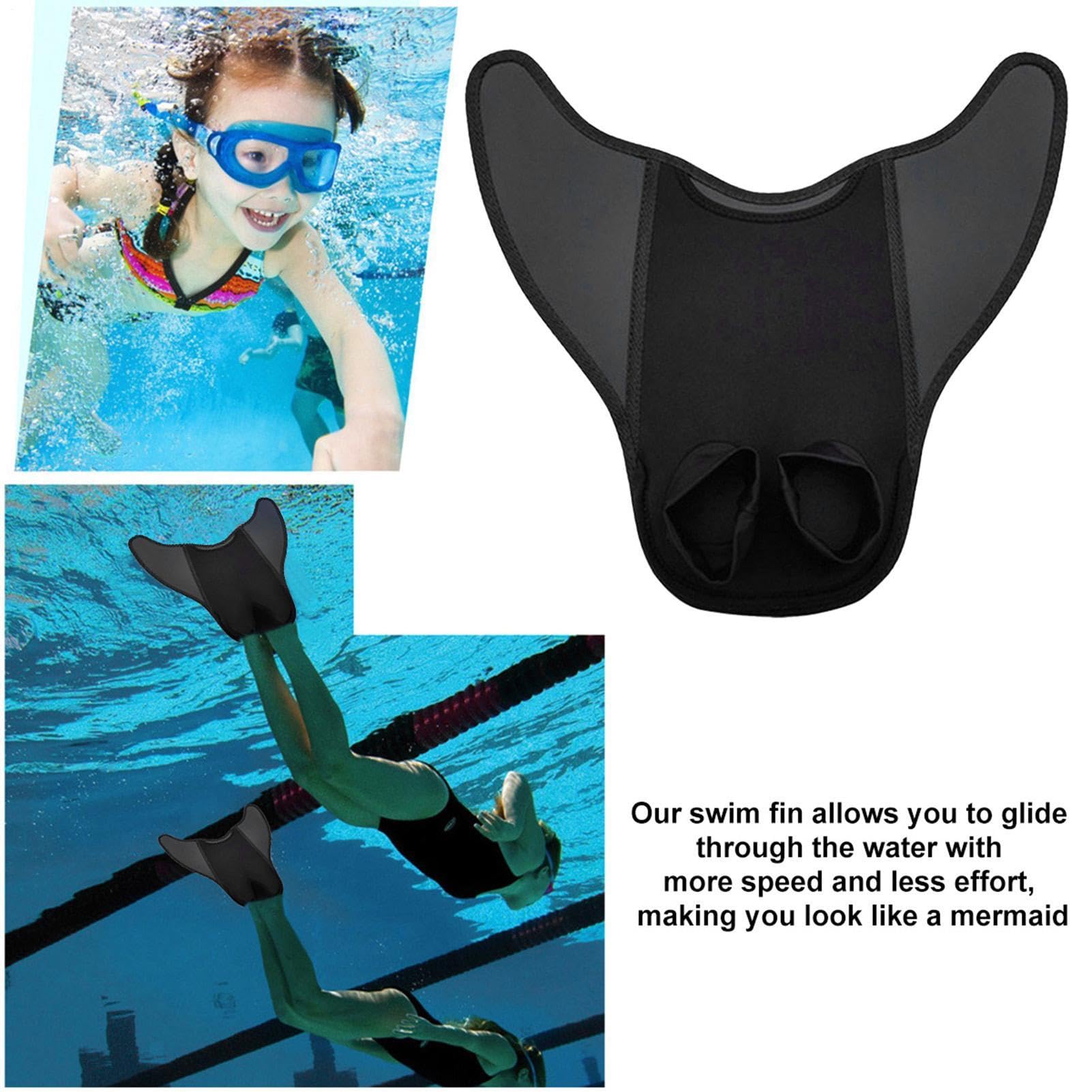 Palmes De Natation Monopalme Sirène, Palmes D'entraînement De NatationPalmes À Lame Courte, pour Piscine, Plage Et Sports Aquatiques