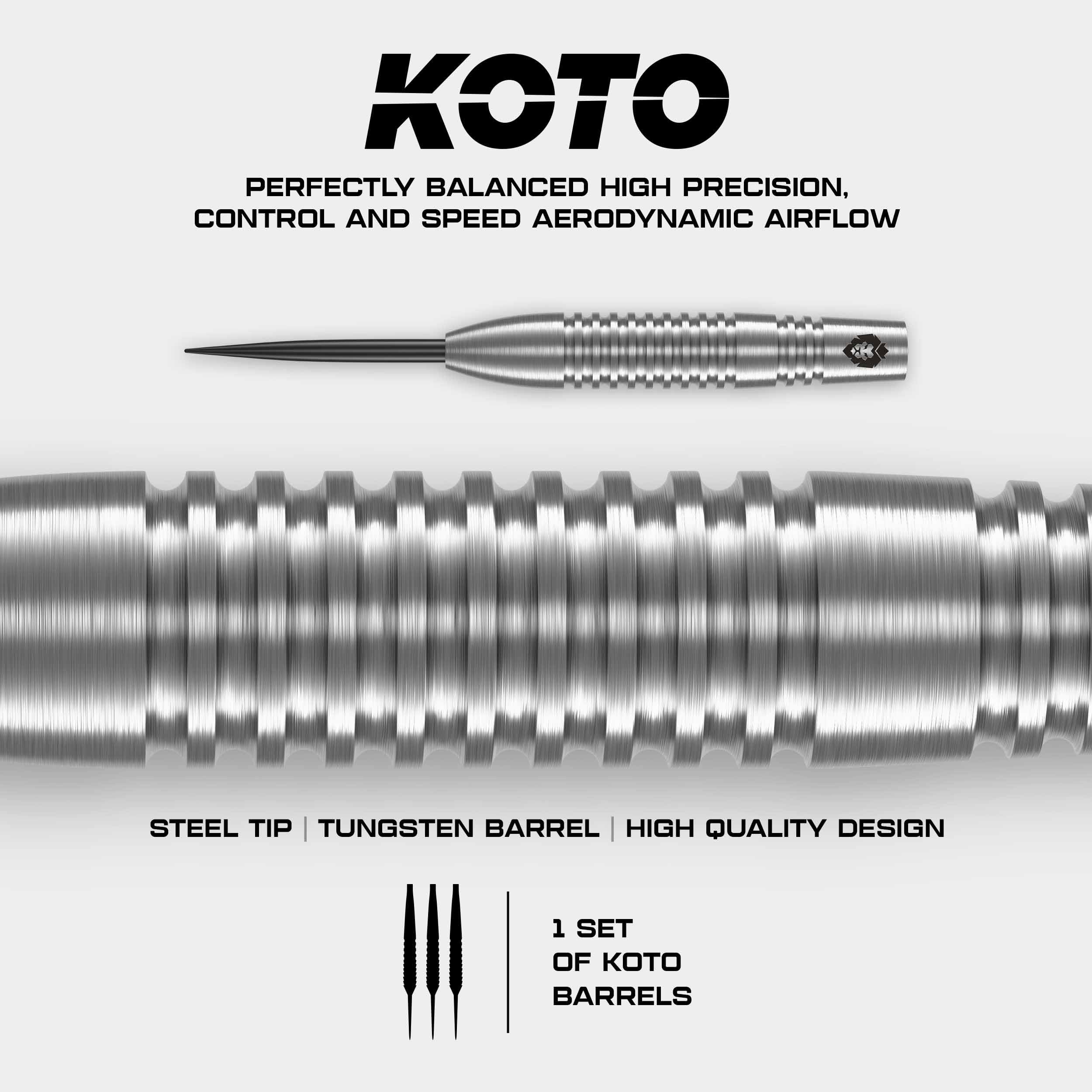 KOTO – Sting Silver Bomb, 90% Tungsten Darts, 23G, Ring-Grip, 44mm, Rzutki