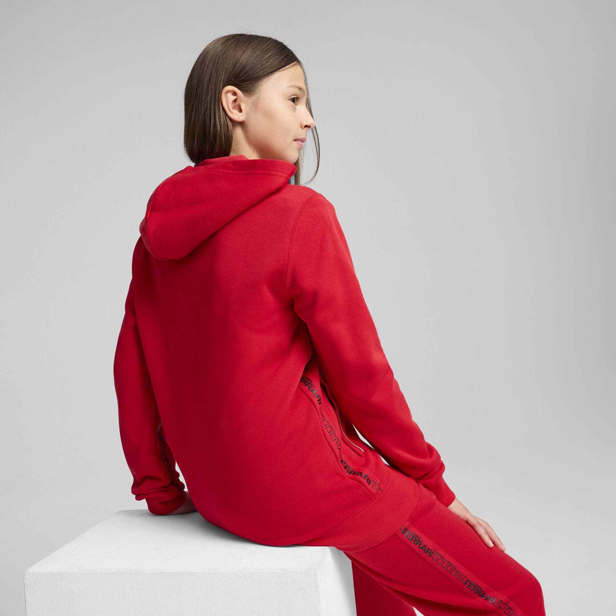 PUMA Scuderia Ferrari Race Felpa con Cappuccio per Ragazzi 128 Rosso Corsa Red, Rosso Corsa Red, 128