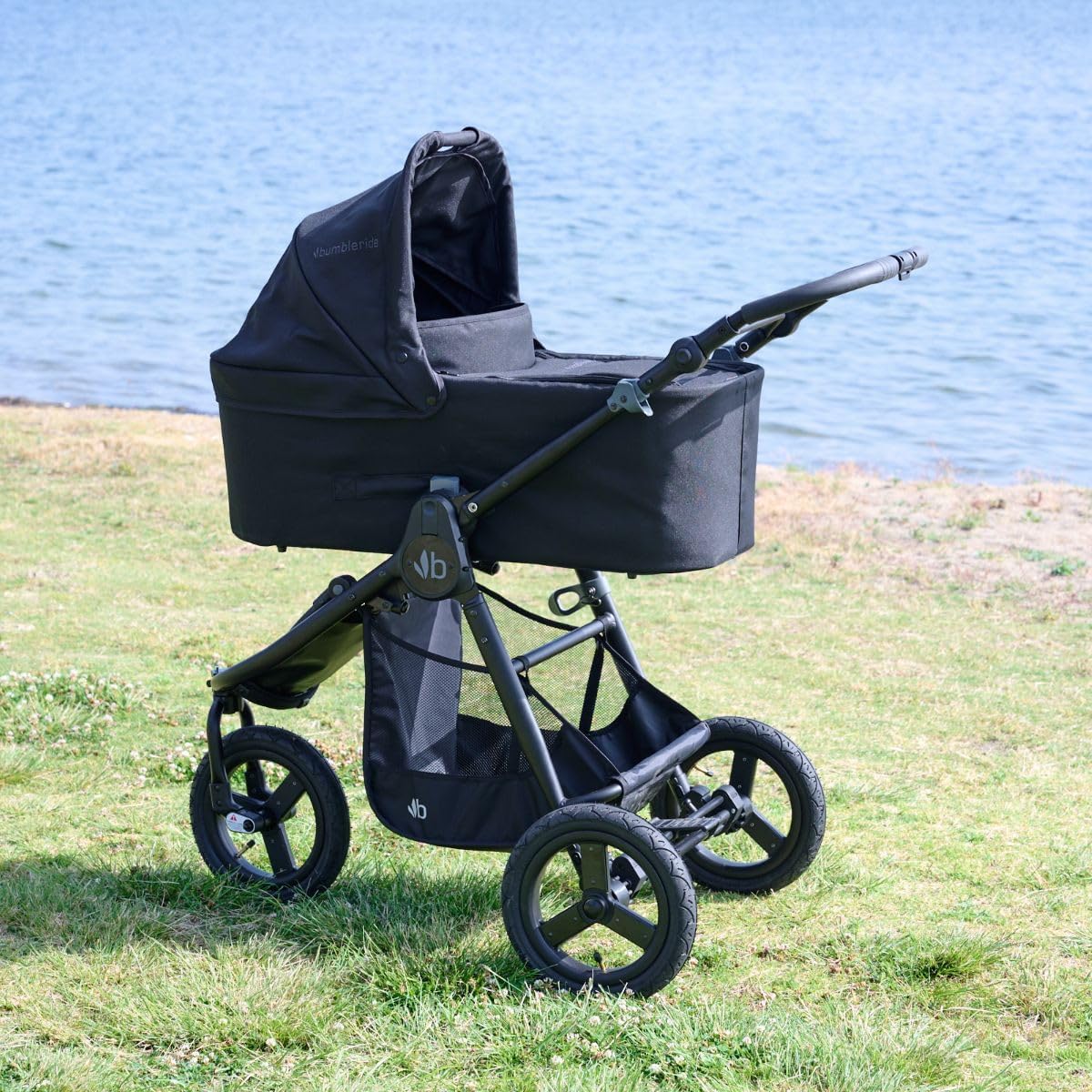 Bumbleride Portable Bassinet for Baby Stroller (Era/Indie/Speed) - Lightweight Baby Bassinet with SPF 45+ Canopy, Wind Cover, One-Hand Carry Handle, Dusk