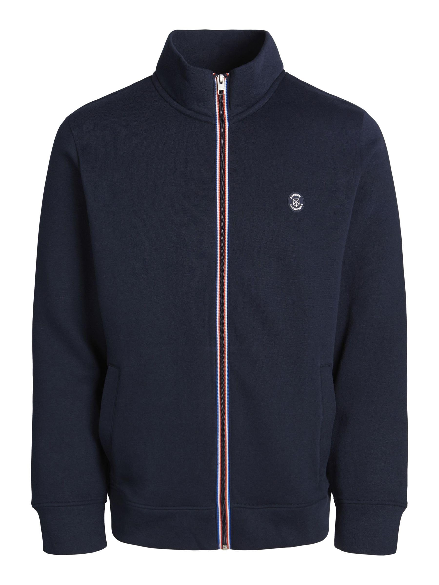 JACK & JONES JPRBLURUBBER SWEAT ZIP CARDIGAN PRAU23 Sweatshirts Erkek