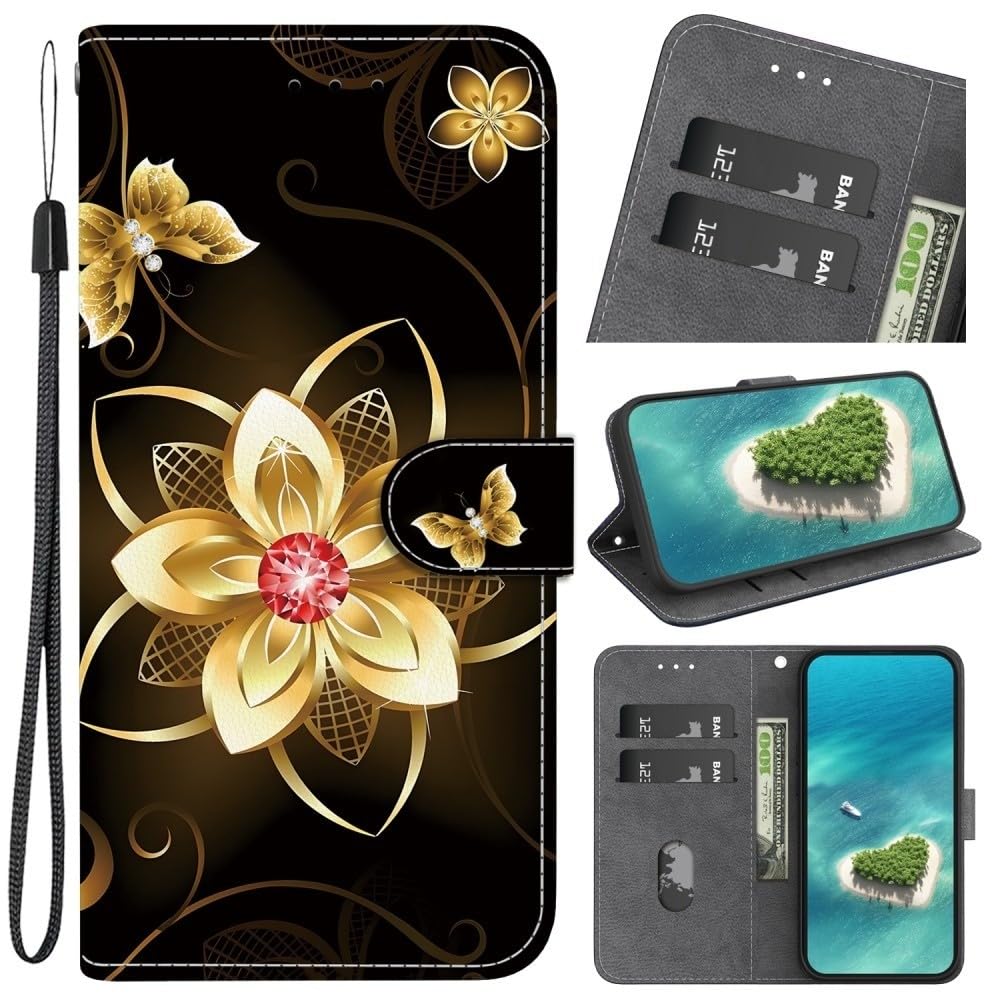 Housse Samsung A05S 4G fleur dorée idéale pour vos sorties et voyages - 3