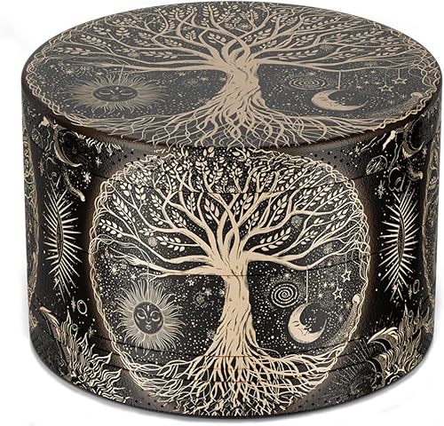Molinillo de 2.5 pulgadas, árbol de la vida dorado bohemio negro