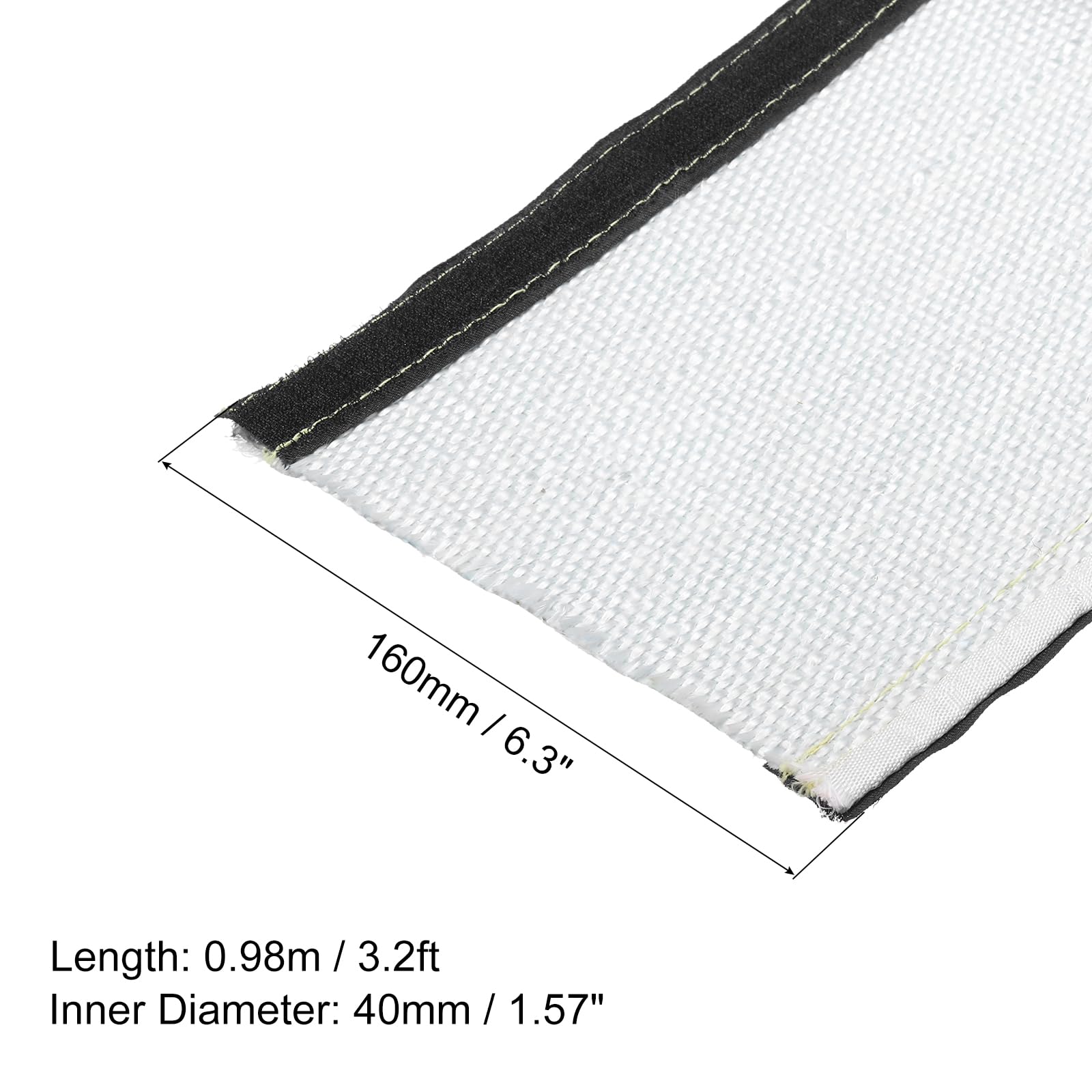 Guaina Termica Alluminio Per Cavi - 1.57 Pollici ID, 3.2Ft, Resistente Fino A 300°C - Foto 2