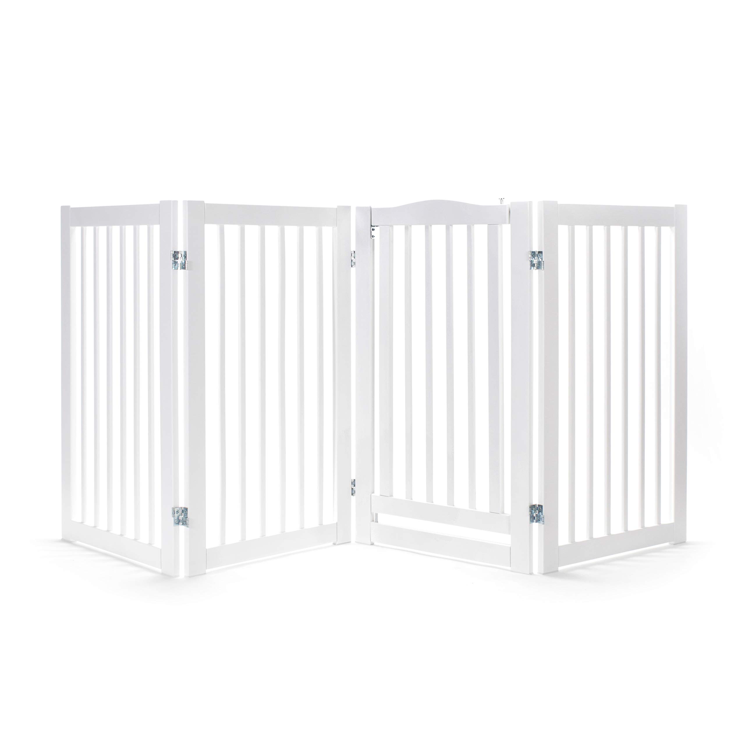 Primetime Petz 360 Configurable Freestanding Dog Gate with Door for Home,White