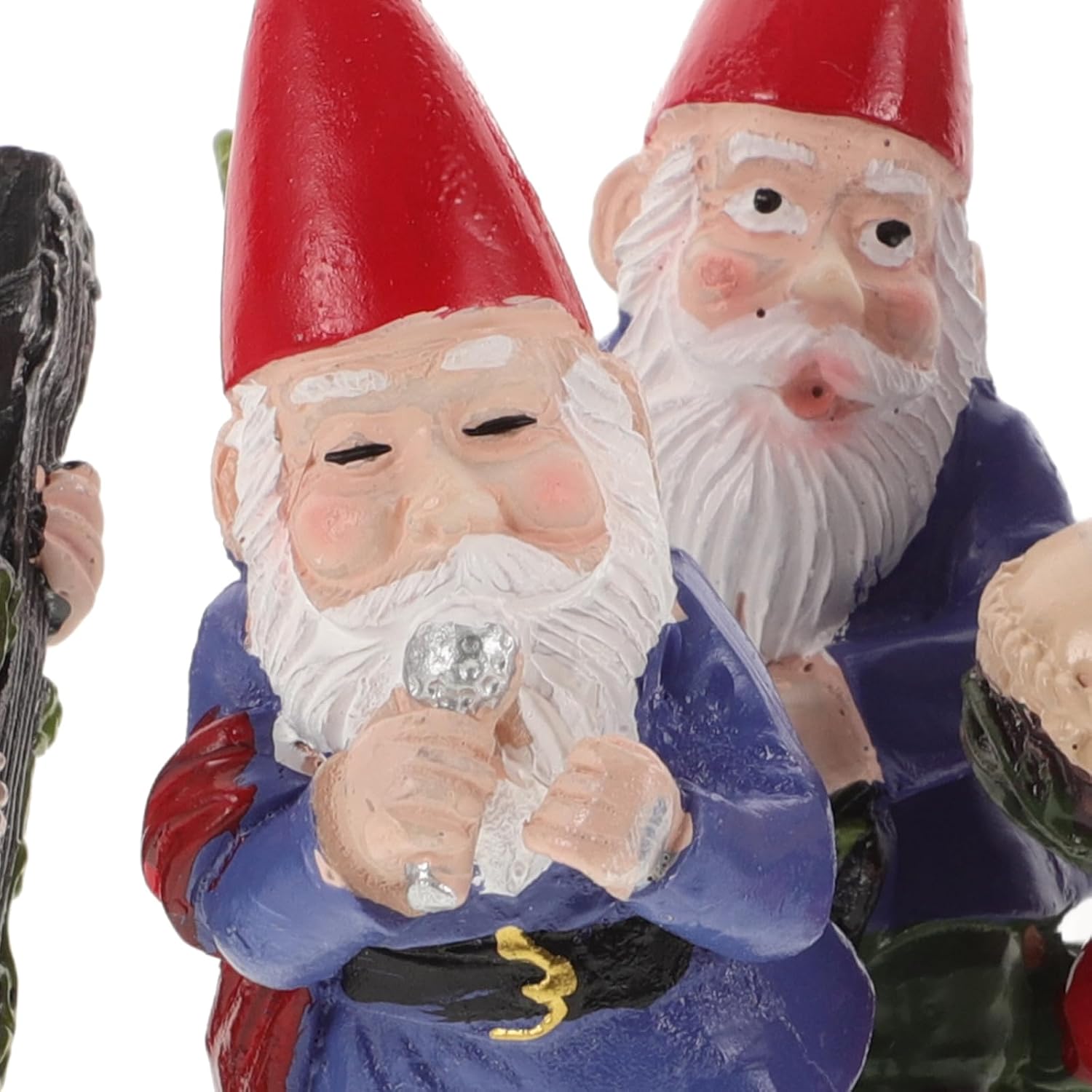 SUPVOX Band Elf Ornaments Set Musical Garden Gnomes Figurines for Outdoor 3.12 Inch Resin Fairy Garden Statues Perfect for Patio and Lawn Decoration