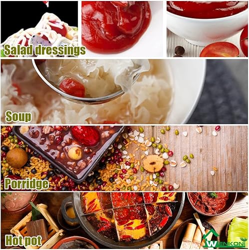 Miniatura 4 de Wenkoni Cucharón pequeño, cucharón para salsa, cucharón de sopa, cucharón de salsa de acero inoxidable 1810 de 7.9 pulgadas (paquete de 2, plateado).