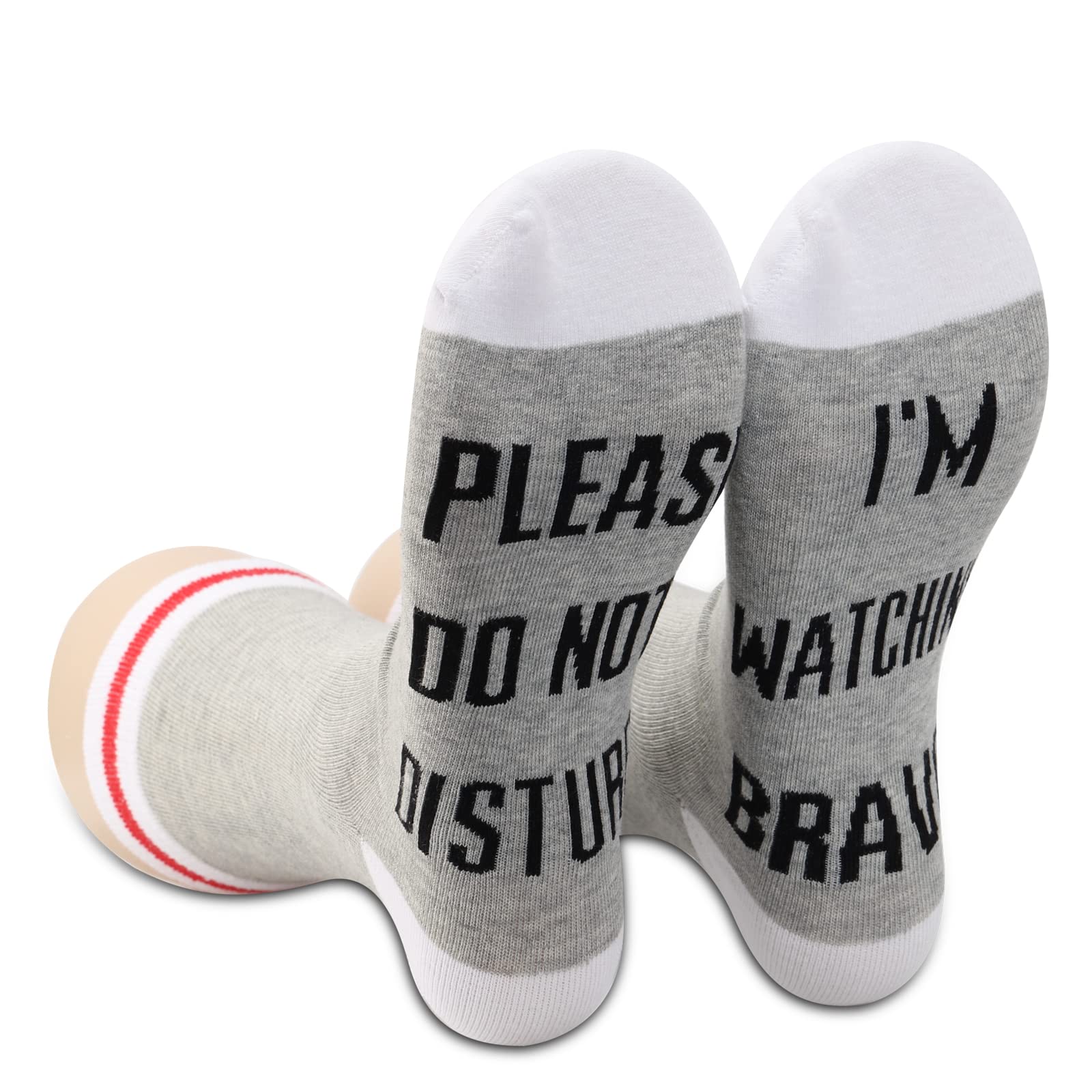 POFULL TV Show Lover Gift Please Do Disturb I'm Watching TV Series Lover Novelty Socks