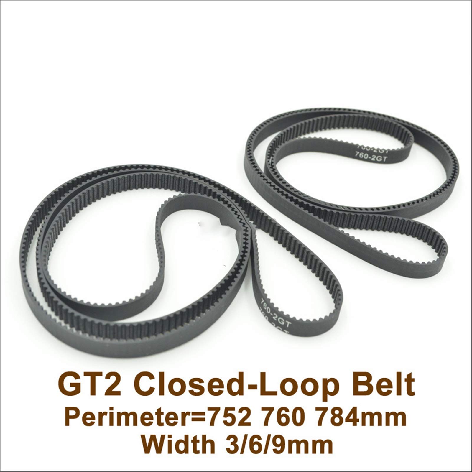 Cinghia Di Distribuzione GT2 2mm 2GT Per Stampante 3D - Varie Lunghezze (700-784mm) E Larghezze (3/6/9mm)