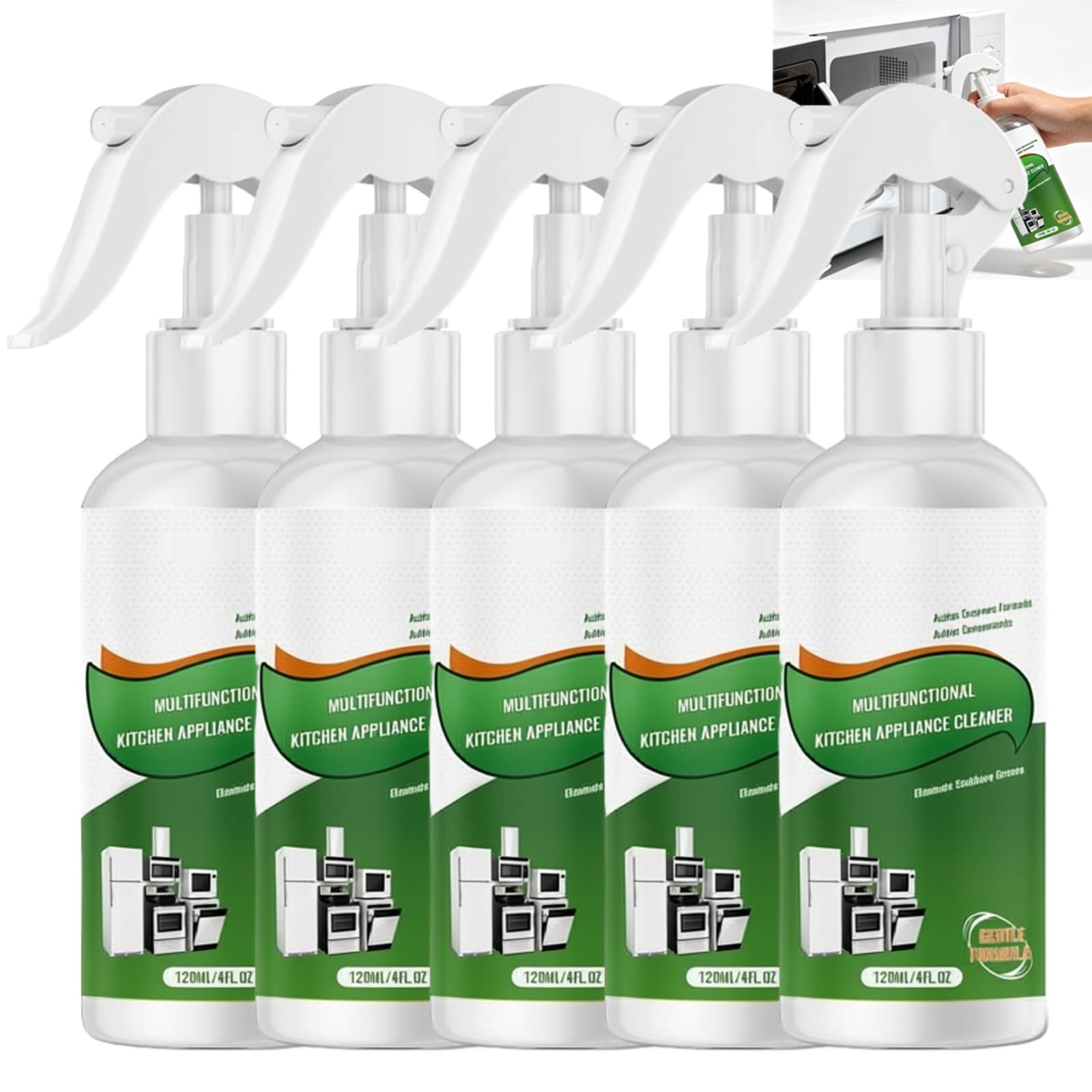 Multifunktionales Küchengeräte-Reinigungsspray, Fettlöser für die Küche, Ofenreiniger für den Backofen, Mehrzweck-Schaumreiniger, Mehrzweck-Küchenreiniger für Kochfelder. (5PCS)