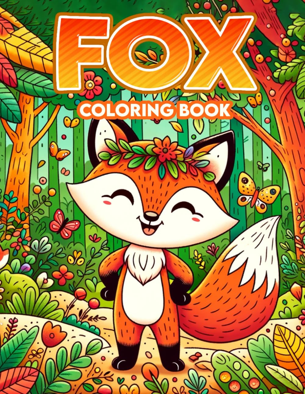 Fox Coloring Book: Roam the Forest with Charming Fox Illustrations Waiting to Be Colored, Providing Endless Fun and Creativity for Children