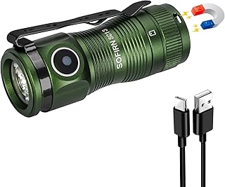 sofirn SC13 HCRI Small LED Flashlight Type-C Rechargeable, Bright Pocket Flashlight 1100 Lumens with 519A LED, 90 High CRI...