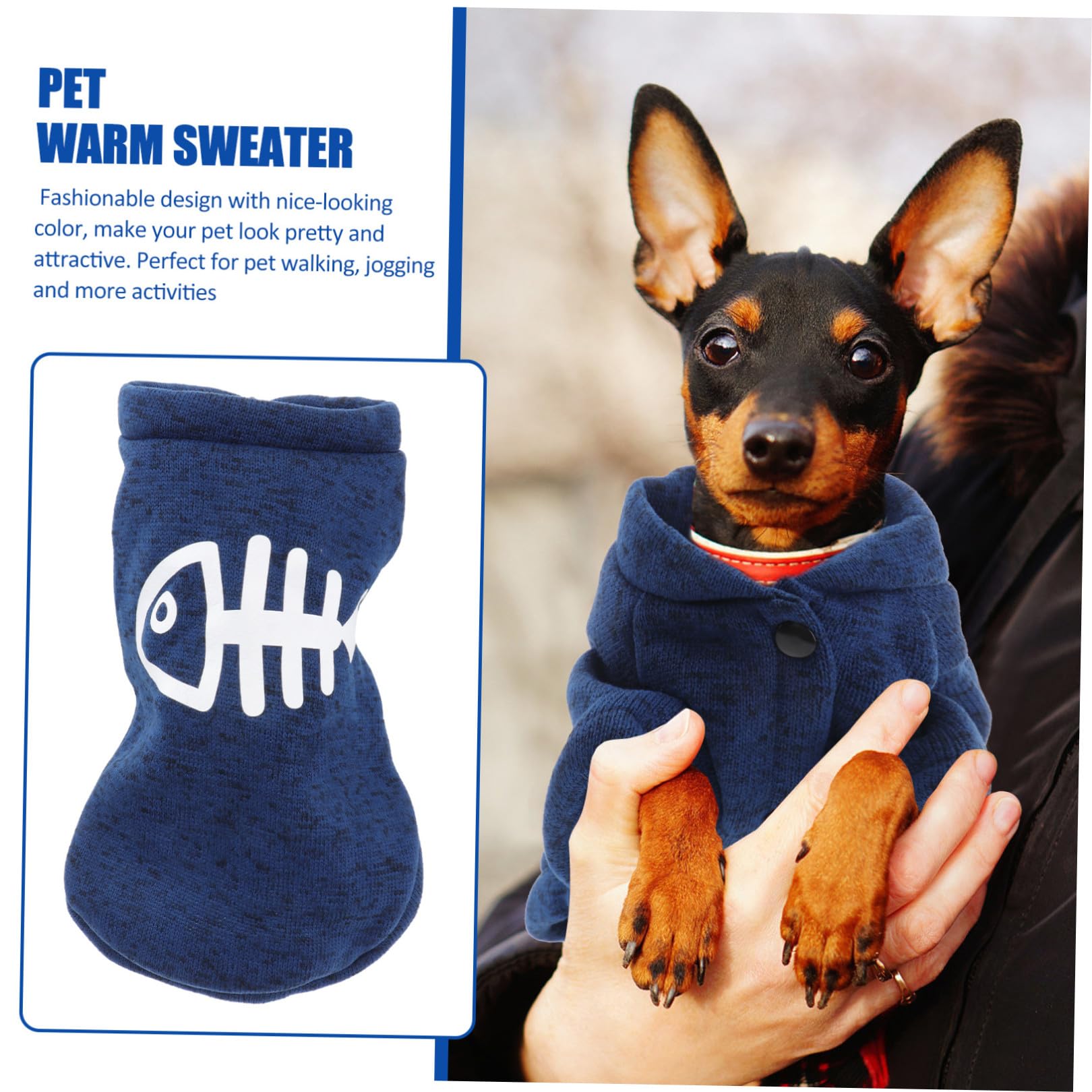 BESPORTBLE 3piezas Suéter para y Gatos XXL Ropa De Invierno Azul para y Cómodo para Paseos y Actividades