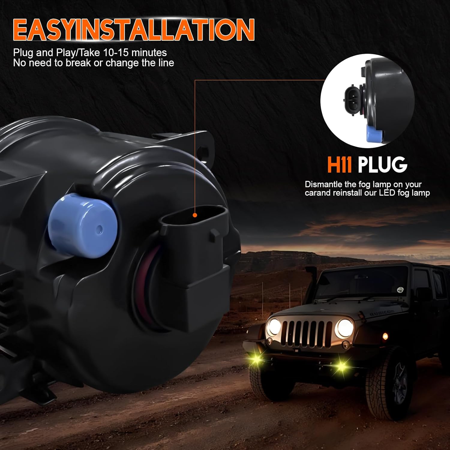 Fog Lights 3.5 inch OEM 19578580 Compatible For subaru outback 2010-2012 Front Bumper Fog Light Lamps Left Right Driver&Passenger Assemblies 3500K Golden Yellow Beam,Super Bright. 2-pack. - Image 8