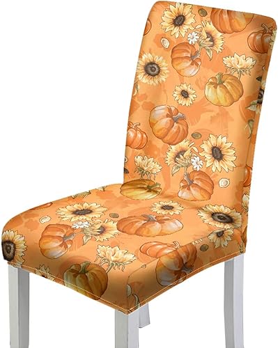Miniatura 43 de Rnyleeg Fall Autumn Seat Covers for Dining Chairs Set of 2 Leaves Themed Stretch Dining Chair Covers Soft Comfy Chair Slipcovers for Kitchen Hoja de