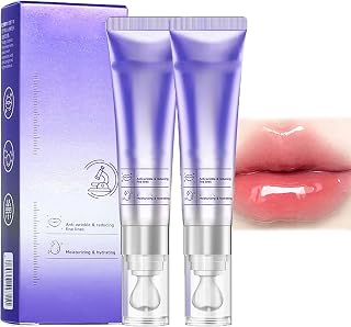 Plumping & Anti Wrinkle Hydrating Lip Serum, Color changing Lip Plumper Care Serum, Glossy Mask Effect with Instant Fullness & Fine Line Reduction, Nourish for Smooth, Youthful Lips (02#*2PCS)
