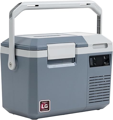 Alpicool LGMP8 - Refrigerador portátil de 8 cuartos de galón y 12 voltios para automóvil, congelador de -4 F  122 F, para pesca, campamento,
