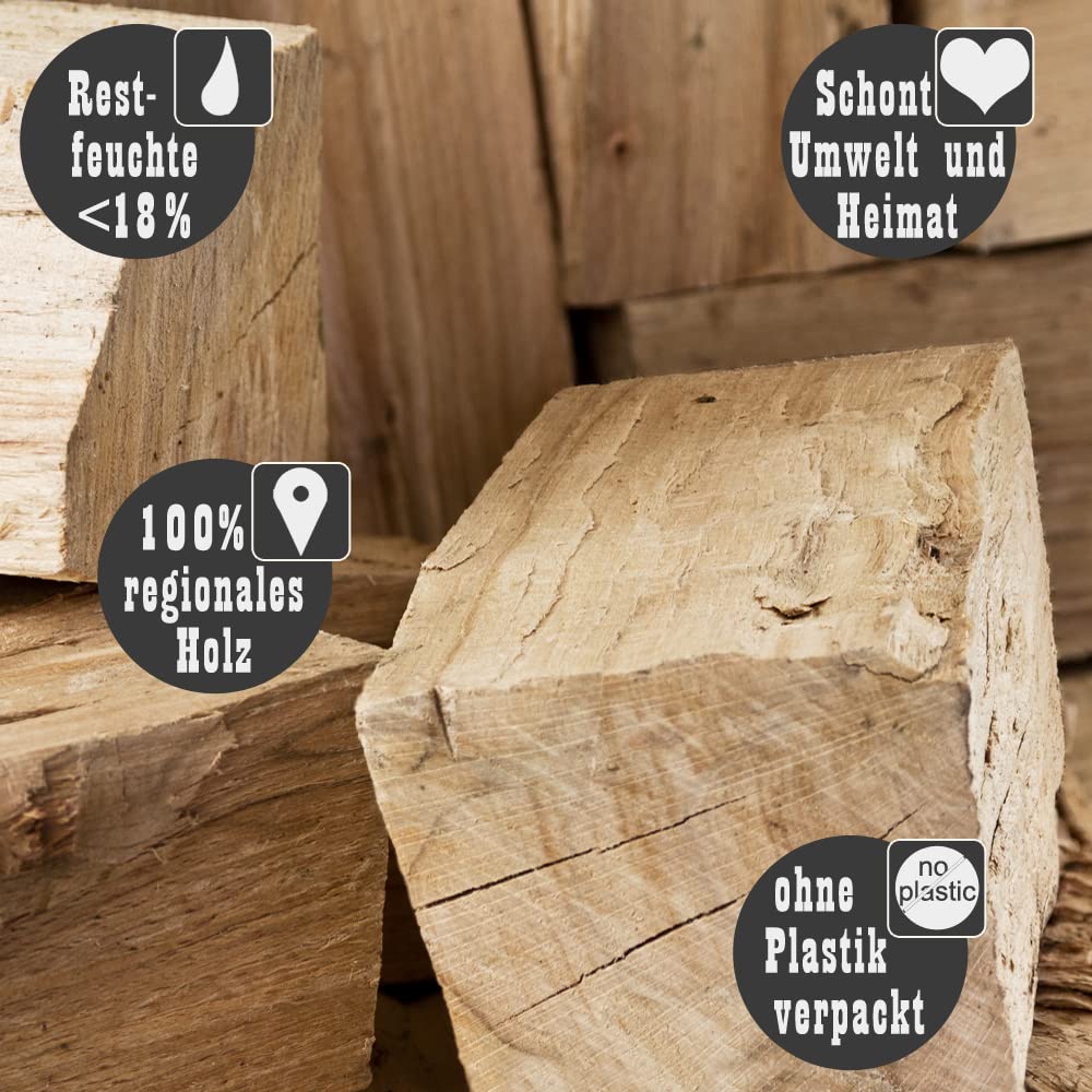 Wędzarnicze drewno bukowe, drewno opałowe, 10-30 kg, drewno bukowe bez kory, 25 cm, drewno opałowe, drewno do wędzarni, grilla, Smokewood Grillmaster, ilość 20 kg
