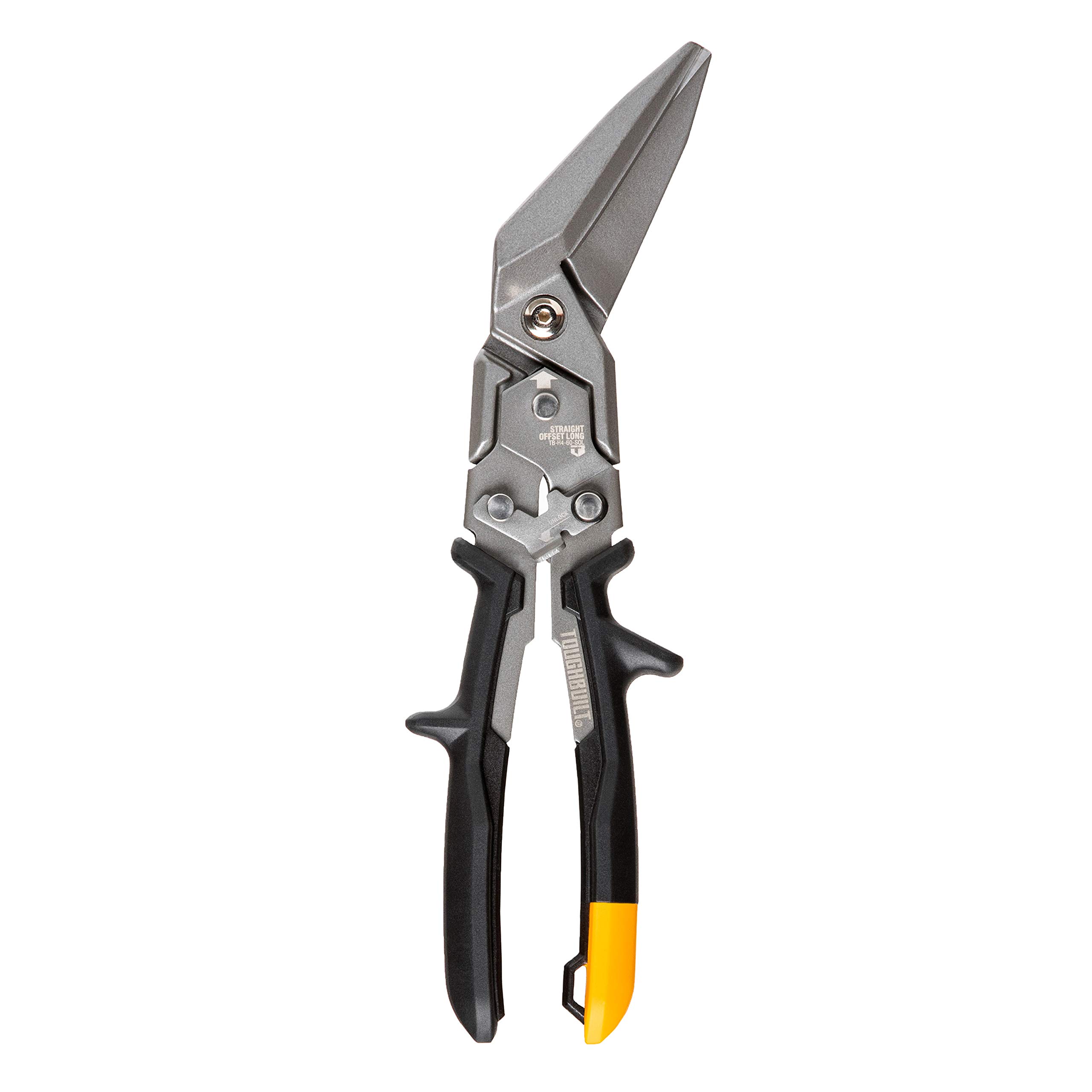 ToughBuilt H4-60-SOL Aviación Tin Snip Straight Offset corte largo, (TB-H4-60-SOL)