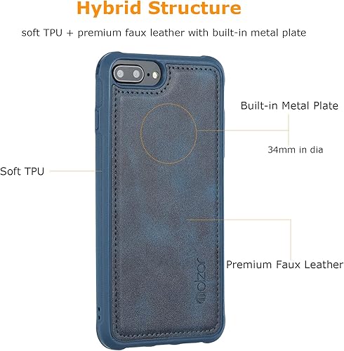 Miniatura 9 de molzar MAG Series - Funda para iPhone 11 Pro Max, placa de metal integrada para montaje magnético, soporte de carga inalámbrica, compatible con