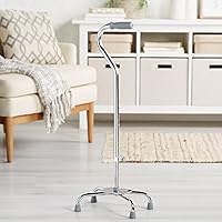Vista 5 de McKesson Chrome Steel Large Base Quad Cane 29 to 37.5" Height