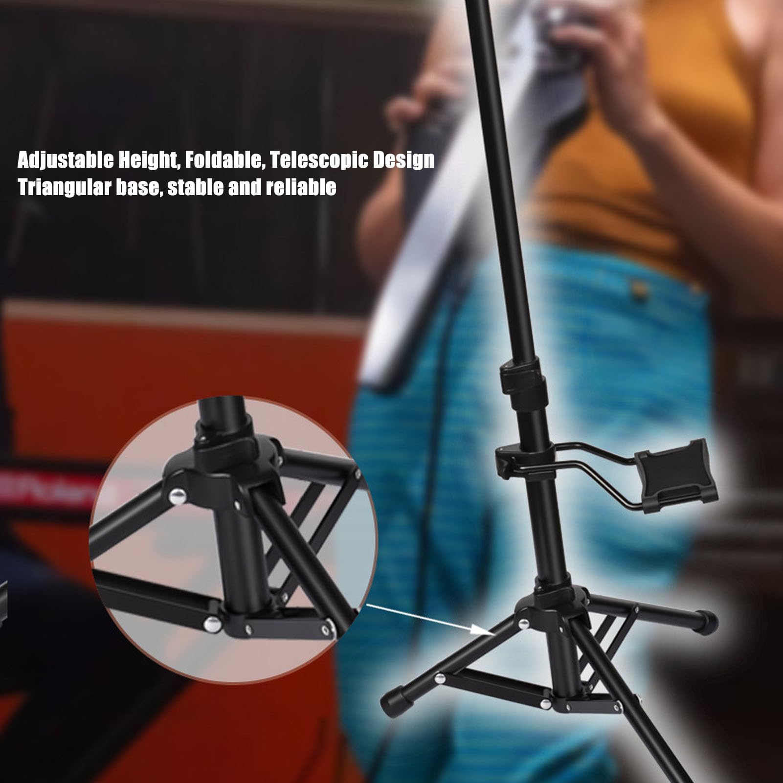 Supporto Per Aerofono Rayzm - Pieghevole, In Metall, Per Strumenti A Fiato Elettrici, Altezza Regolabile - Foto 7