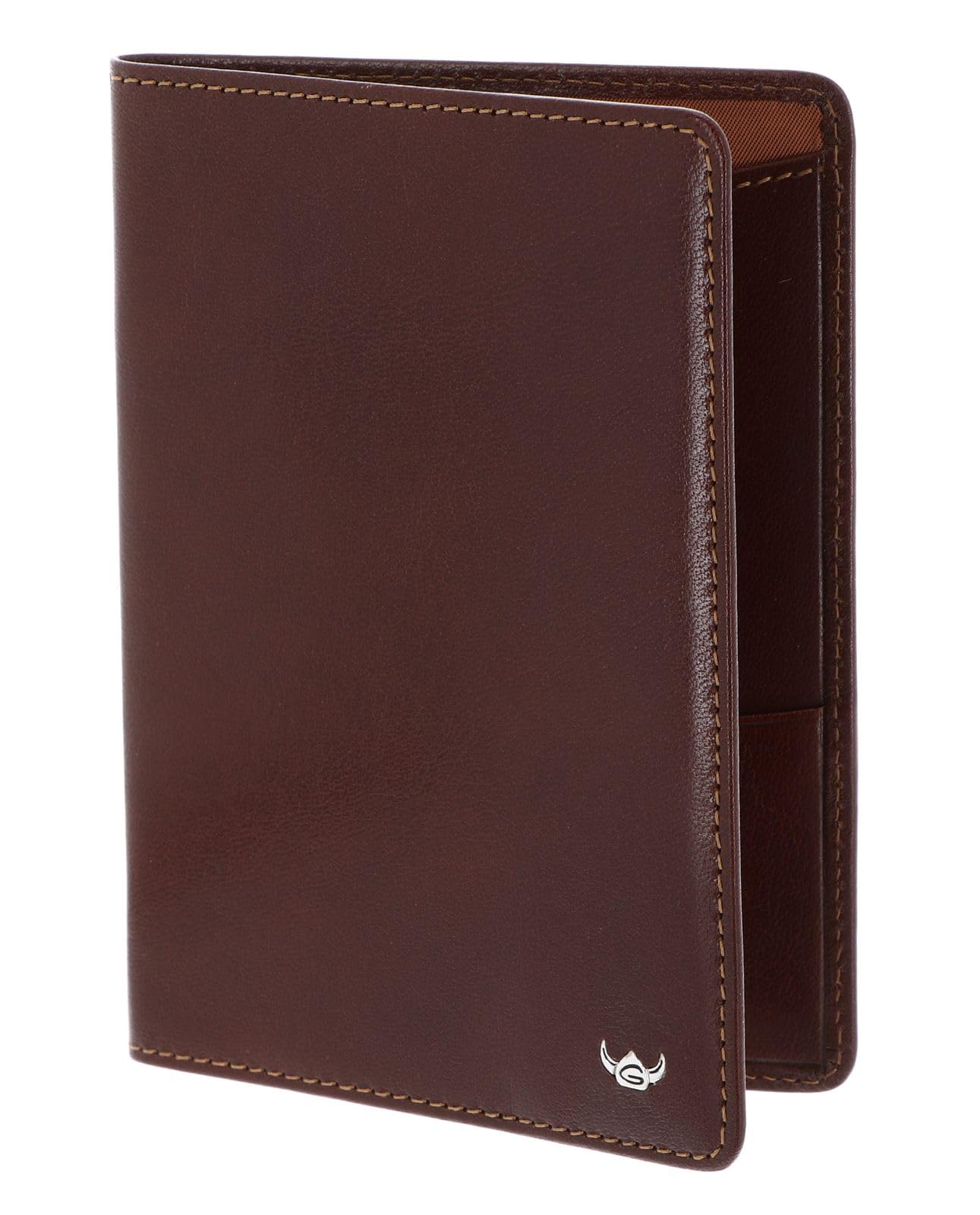 Golden Head Leder Ausweisetui Colorado RFID Protect Reisepassetui 4455 Tabacco braun