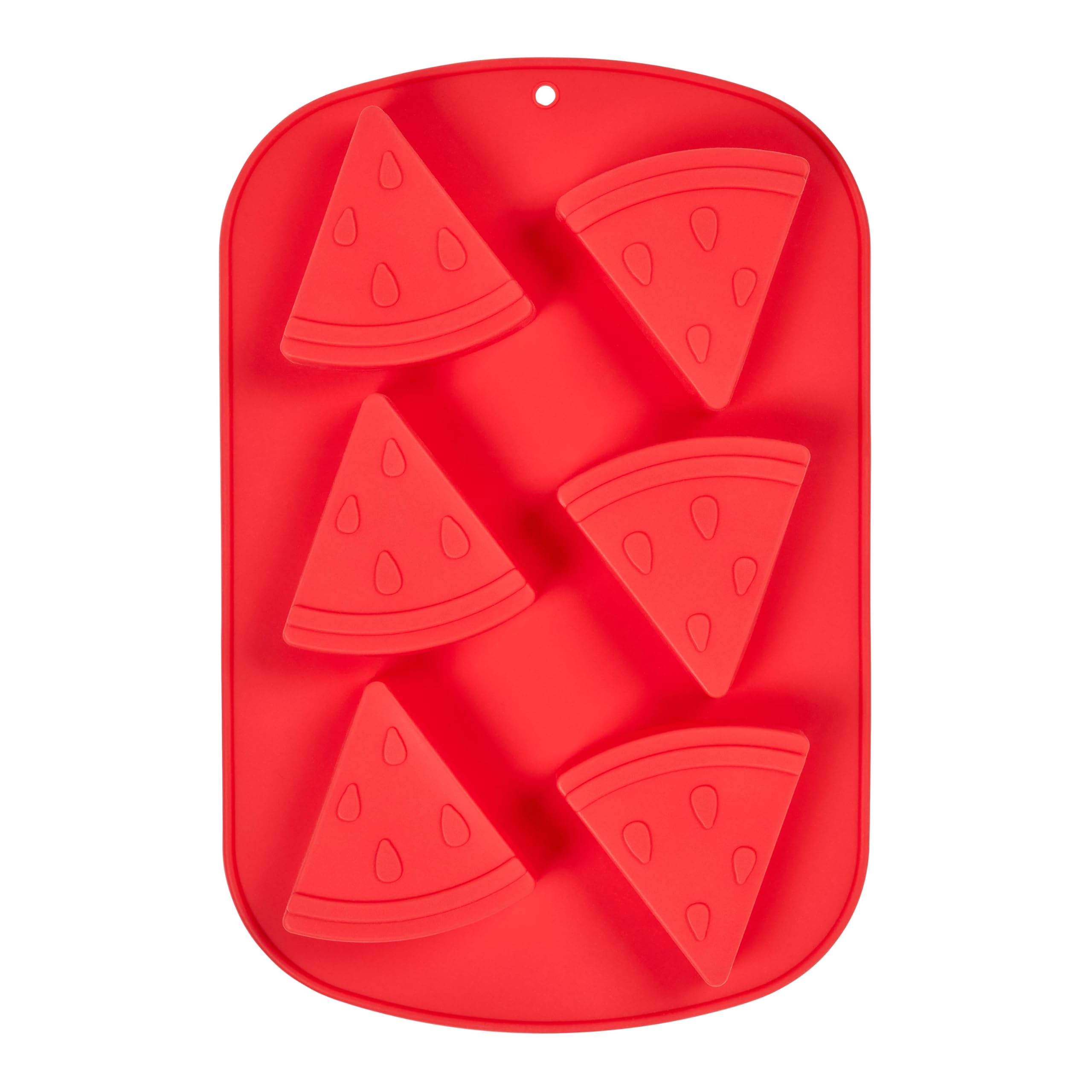 Tala Silicone Baking Mould, 6 Cup Watermelon Shaped Mould for Baking Individual Themed Cakes, Biscuits, Jelly's, Freezer Pops and Boiled Sweets, BPA Free and Dishwasher Safe