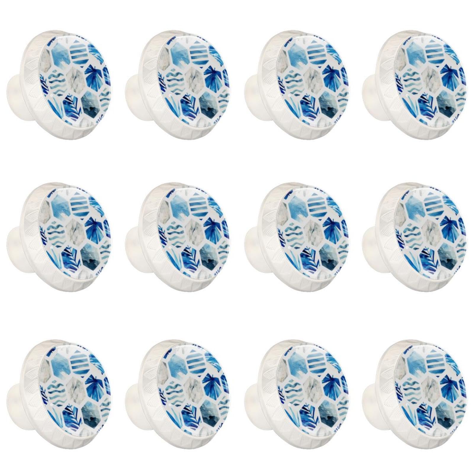 Tiroir et commode relookés : lot de 12 boutons ronds décoratifs treillis végétal