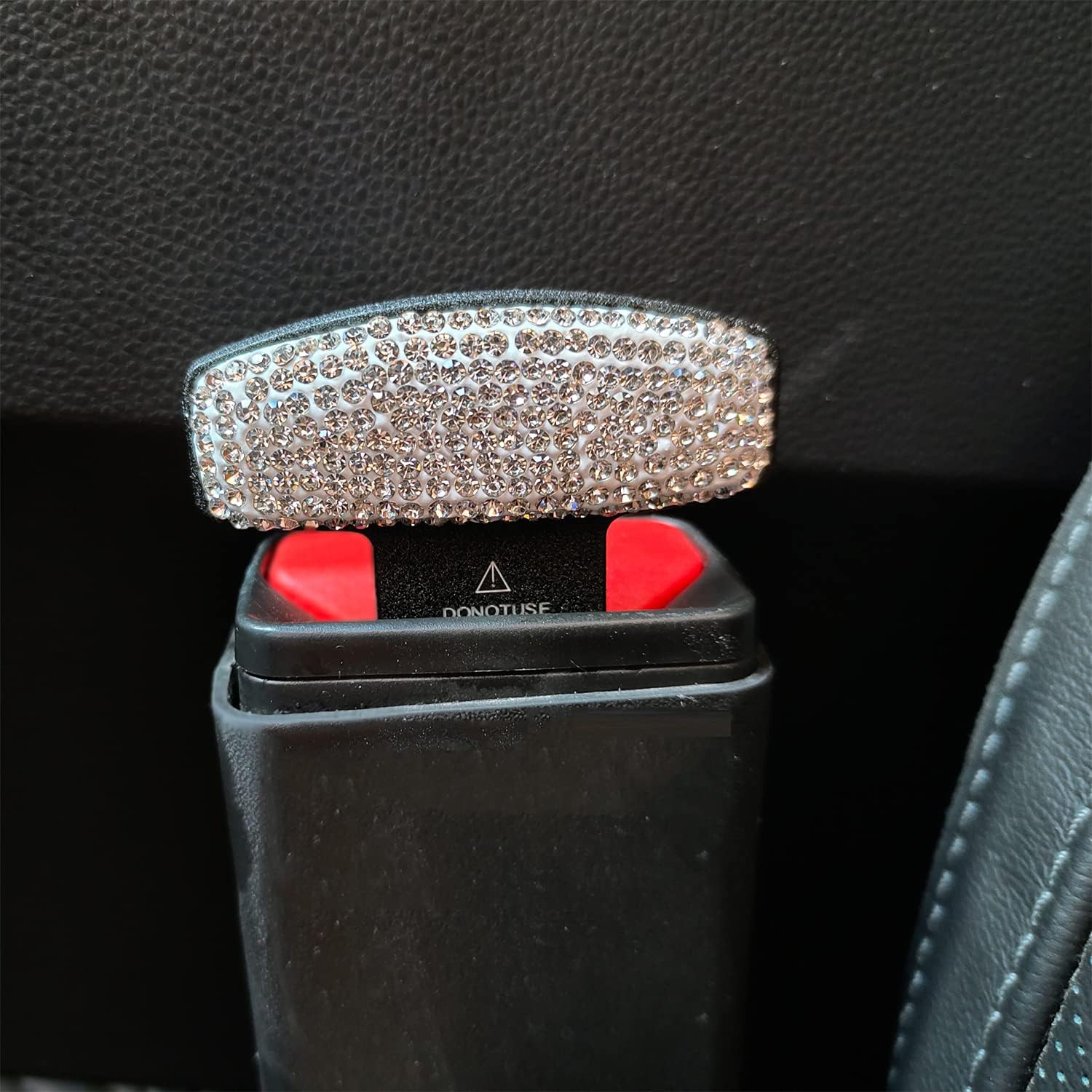 WedFeir 2pcs Bling Car Seat Belt Clip, Bling Bling Car Seat Belt Silencer Metal Tongue, Seat Safety Belt Buckle Auto Metal Seat Belt Clip, Universal for Most Vehicle. : Automotive