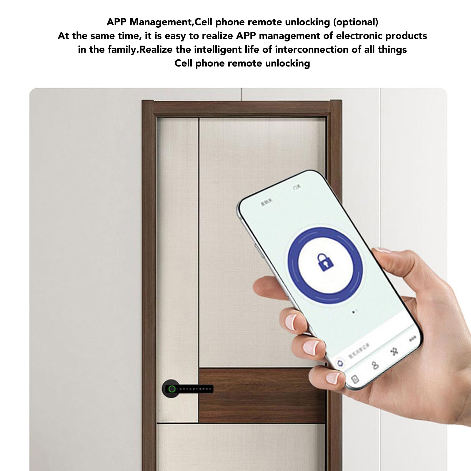 Smart Lock Semiconduttore professionale Impronta digitale intelligente Password Sblocco chiave Blocco ingresso per porta interna 'ufficio 'appartamento 'hotel