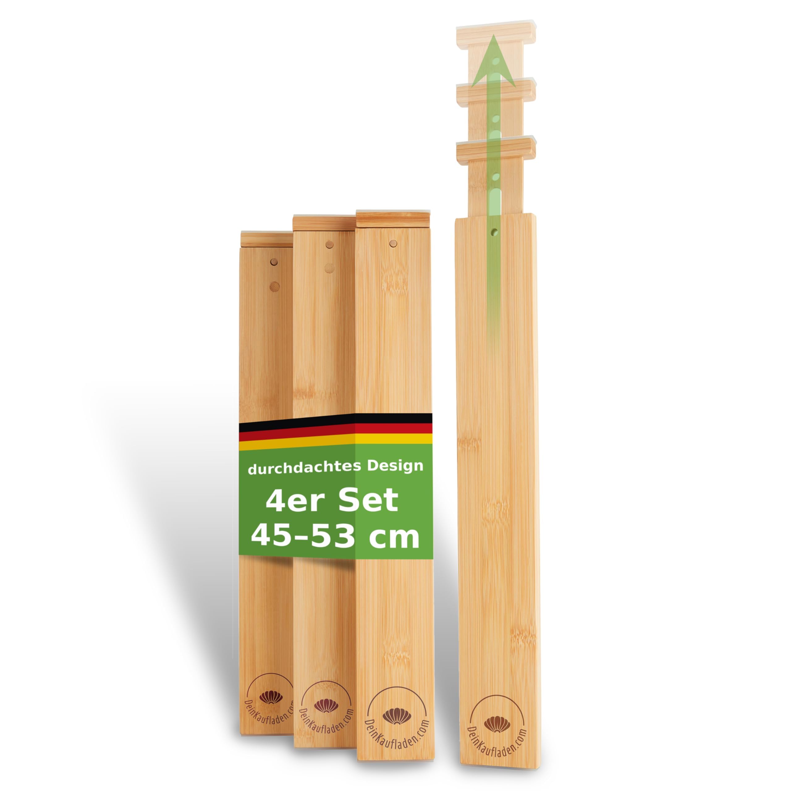 Separador de cajones ajustable de bambú – Organizador de cajones de madera y divisor de cajones para un orden óptimo – Separador para cajones – Separador de cajones y separadores de cajones (45 – 53